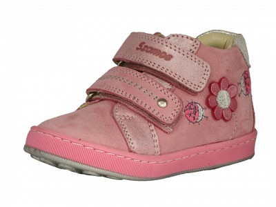 Szamos 1775-50044 Lány bőrcipő katicás - rózsaszín