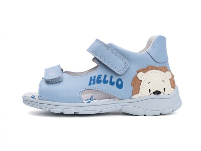 Ponte20 DA05-6-1451 Unisex supinált szandál oroszlános mintával - világoskék