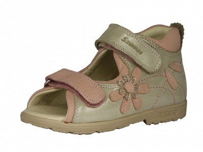 Szamos 4448-50769 Lány supinált szandál virág mintával - bézs