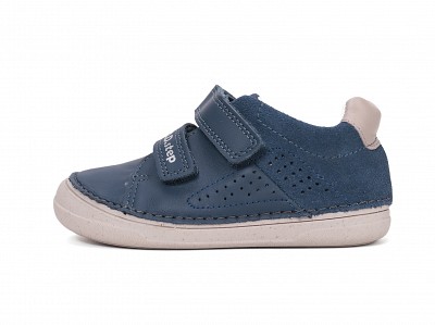 D.D.Step S078-61177A Fiú bőr félcipő - sötétkék